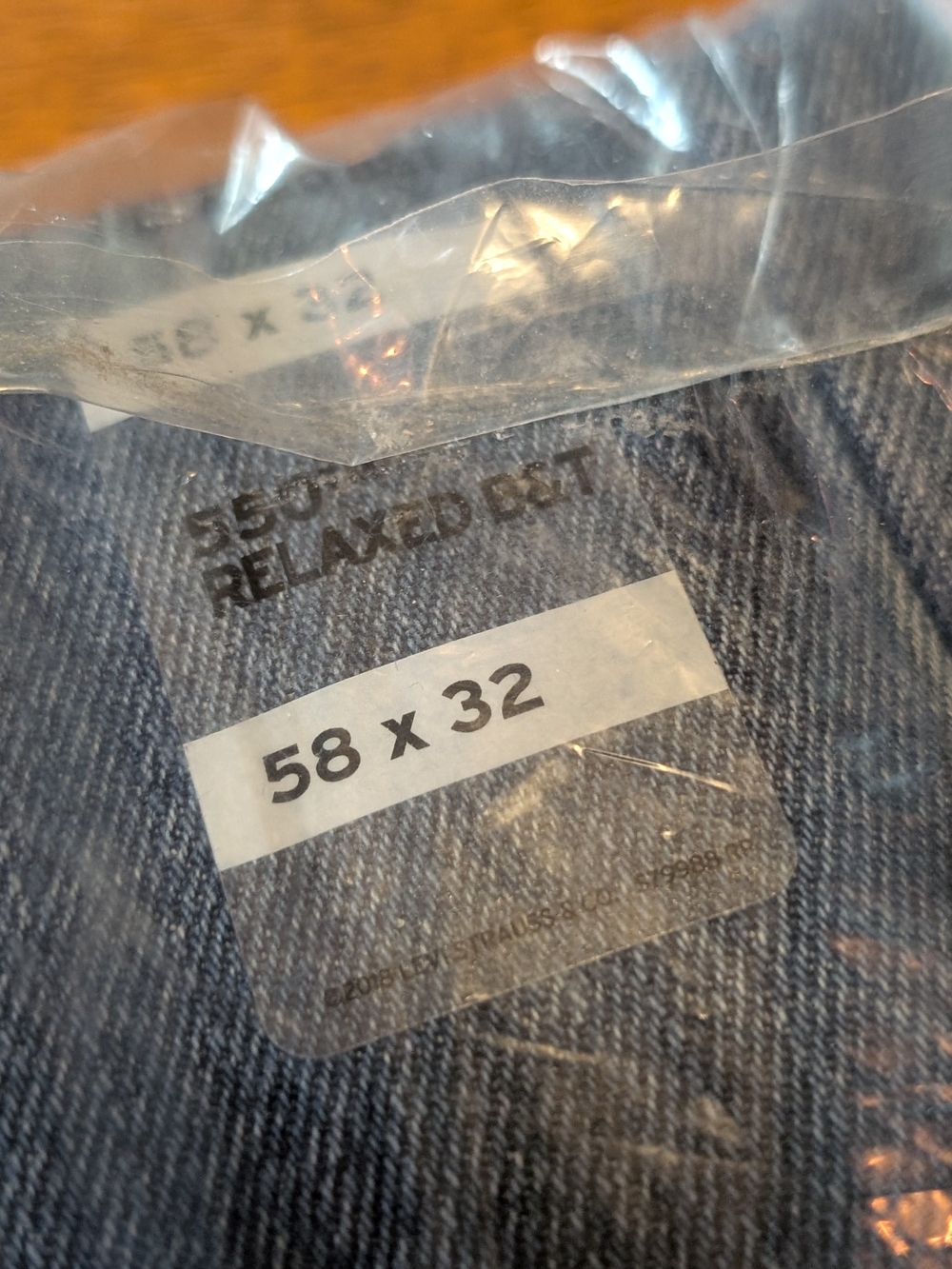 Relaxed Fit Dark Blue Men’s Jeans - Size 58x32